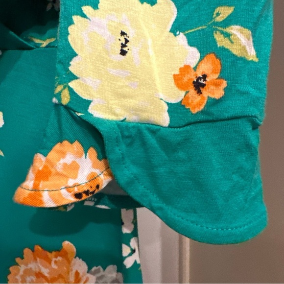 Ann Taylor LOFT Outlet Women’s Floral Green Wrap Dress Size 10 Petite - Picture 5 of 9